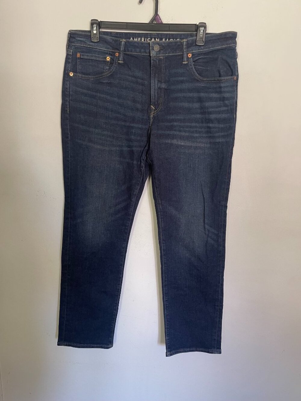 American Eagle AirFlex+ Straight Fit Medium Wash Denim Jeans Men's 38 X 32 T12